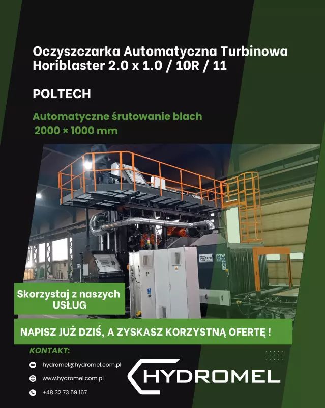 image ДРОБОСТРУМИННА ОБРОБКА СТАЛІ  HYDROMEL